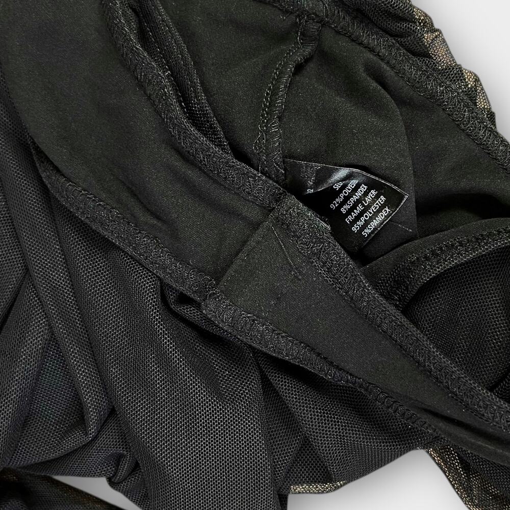 Hutch Thatcher Black Mesh Off the Shoulder Bodysuit Size Small NWT - Picture 5 of 7